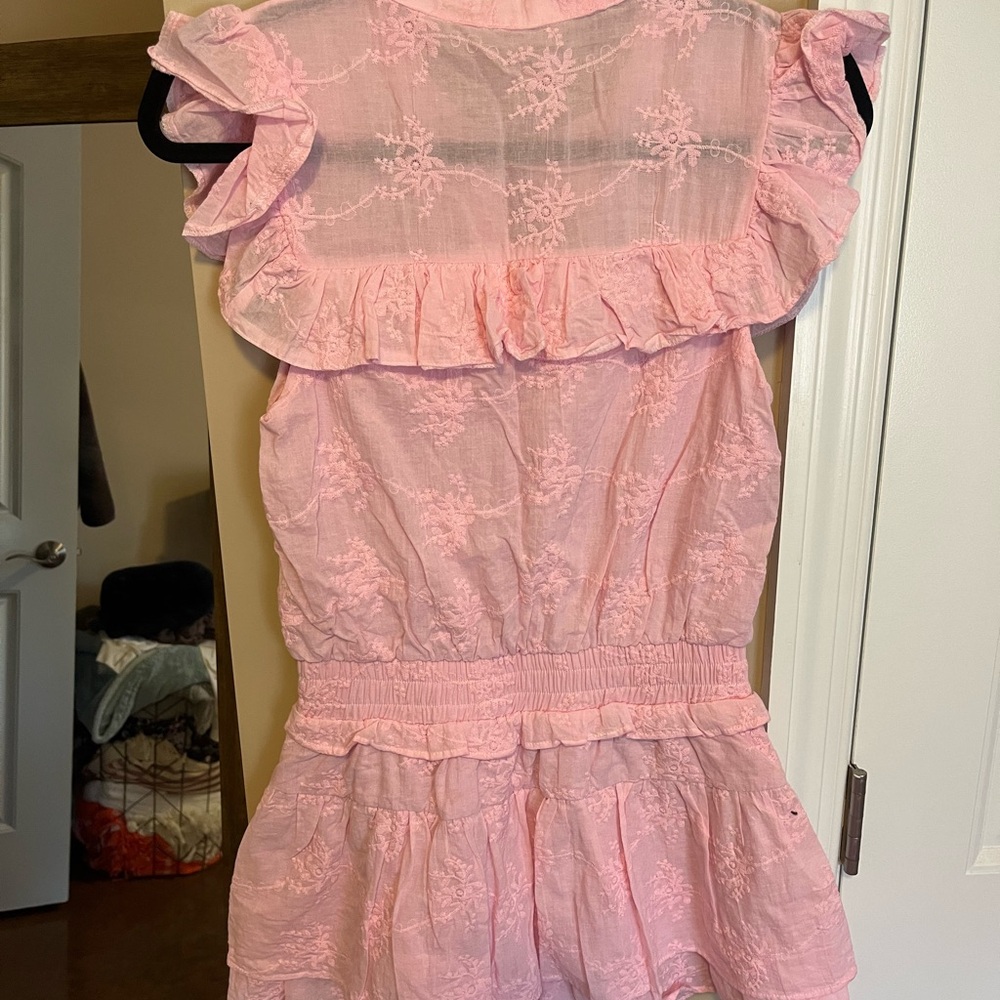 Pink Ruffled Mini Dress - Picture 2 of 3
